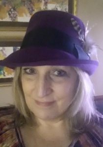 Susan Miller in my purple hat